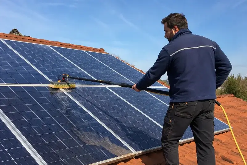 Nettoyage et entretien de panneaux solaires à Pougny